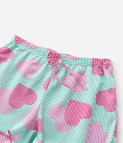 Pijama Infantil en Rib con Estampa Corazones - Talle 5 a 16 años 9