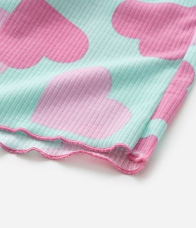 Pijama Infantil en Rib con Estampa Corazones - Talle 5 a 16 años 10