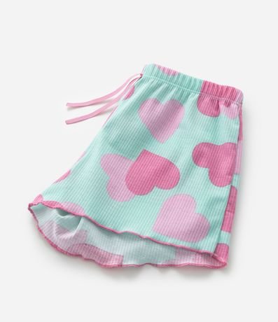 Pijama Infantil en Rib con Estampa Corazones - Talle 5 a 16 años 11