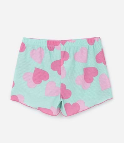 Pijama Infantil en Rib con Estampa Corazones - Talle 5 a 16 años 4