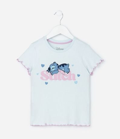 Pijama Infantil en Rib con Estampa de Stitch - Talle 5 a 14 años 2