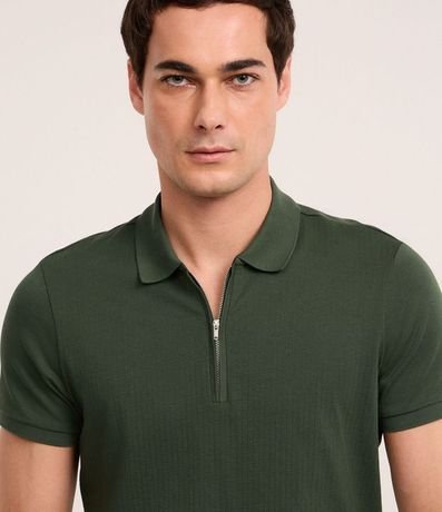 Remera Polo en Algodón con Cremallera en el Cuello 7