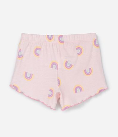Pijama Corta Infantil con Estampa de Gatito con Bochechas de Pompón - Talle 1 a 4 años 5