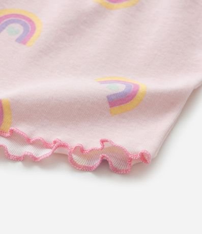 Pijama Corta Infantil con Estampa de Gatito con Bochechas de Pompón - Talle 1 a 4 años 6