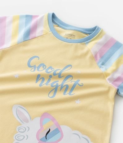 Camisón Infantil con Pompones y Estampa Llama - Talle 5 a 14 años 5