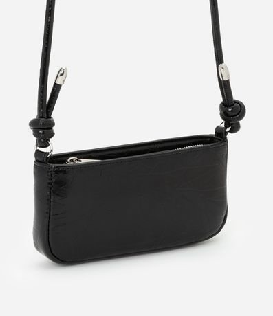 Cartera Billetera Transversal Grande con Asa Tubular y Detalles de Metal