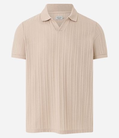 Camisa Polo en Jacquard con Textura Vertical 1