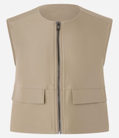 Chaleco en Sastrería con Bolsillos y Solapa 7