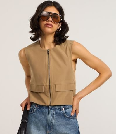 Chaleco en Sastrería con Bolsillos y Solapa 5