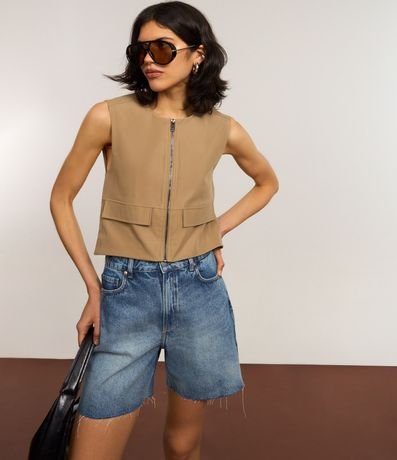 Chaleco en Sastrería con Bolsillos y Solapa 6