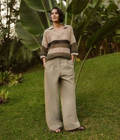 Pantalón Wide Leg en Sastrería con Cinturón