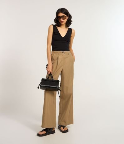 Pantalón Wide Leg en Sastrería con Cinturón 2