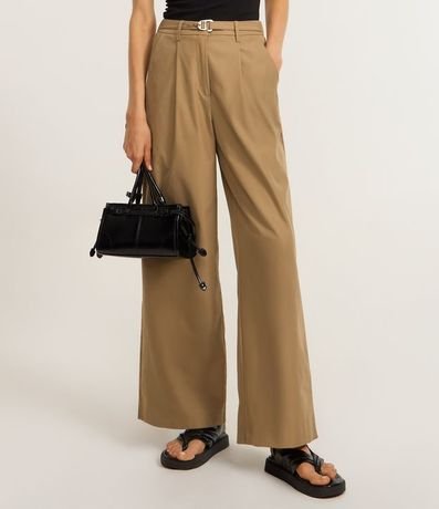 Pantalón Wide Leg en Sastrería con Cinturón 4