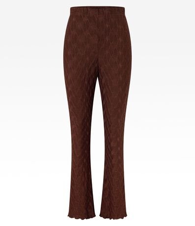 Pantalón Flare Texturizado con Bajo Ondulado 7