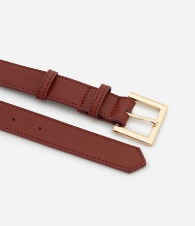 Cinturón Mediano en PU con Hebilla Cuadrada 2