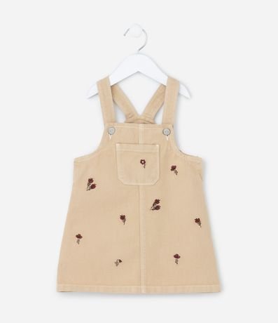 Pichi Infantil Jeans con Bordado Floral - Talle 1 a 6  Anos 1