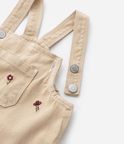 Pichi Infantil Jeans con Bordado Floral - Talle 1 a 6  Anos 6