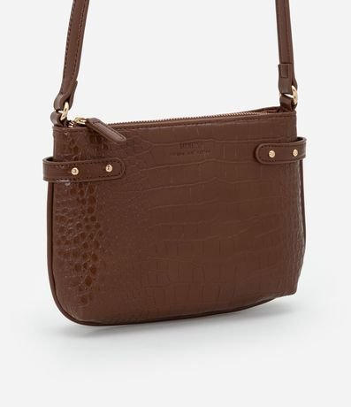 Bolsillo Transversal en PU con Textura Crocco