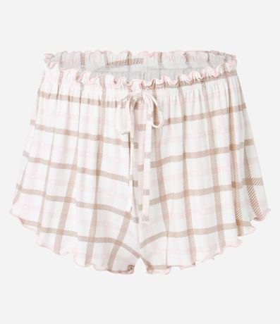 Pijama Short Doll con Estampa de Cuadros y de Pets 6