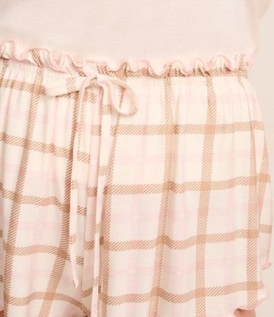 Pijama Short Doll con Estampa de Cuadros y de Pets 3