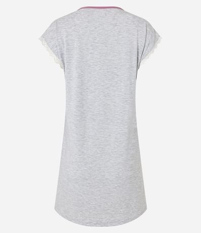 Camisón Corta con Detalle de Encaje y Bies Contrastante 6