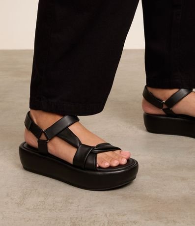 Sandalia Flatform con Tiras Torcidas 7