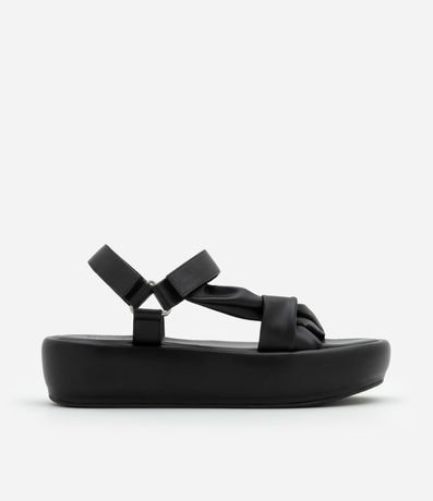 Sandalia Flatform con Tiras Torcidas