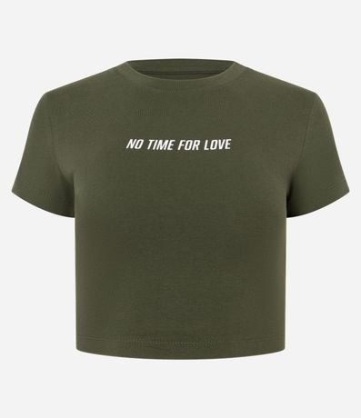 Blusa Baby Look en Algodón con Lettering No Time for Love 4