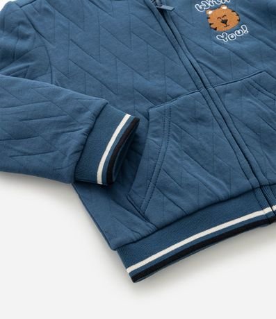 Campera Infantil Bomber con Textura Capitoneada y Bordado - Talle 1 a 6 años 5