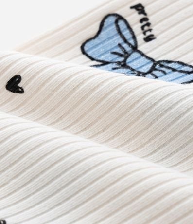 Pantalón Legging Infantil Acanalada Estampa Lazos - Talle 1 a 6 años 3