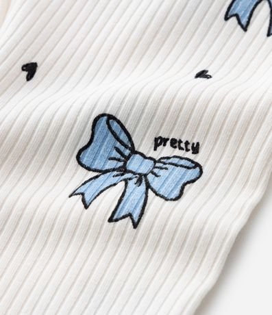 Pantalón Legging Infantil Acanalada Estampa Lazos - Talle 1 a 6 años 4