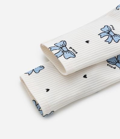 Pantalón Legging Infantil Acanalada Estampa Lazos - Talle 1 a 6 años 5