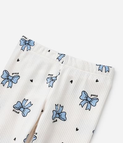 Pantalón Legging Infantil Acanalada Estampa Lazos - Talle 1 a 6 años 6