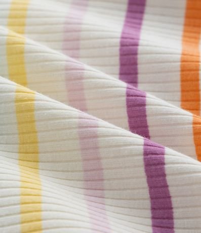 Vestido Infantil Canelado con Estampa Rayada - Talle 1 a 6 años 3