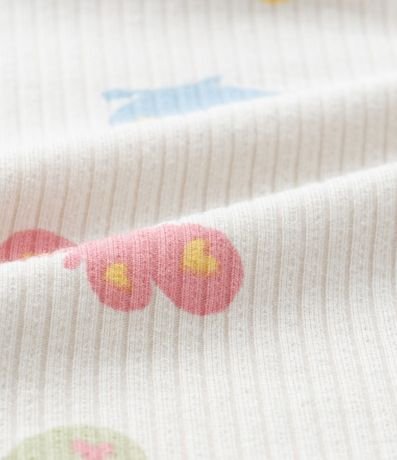 Musculosa Infantil Acanalada  con Estampa Mariposa - Talle 1 a 6 años 3