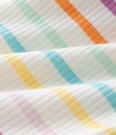 Short Infantil Canelado con Estampa Rayas - Talle 1 a 6 años 3