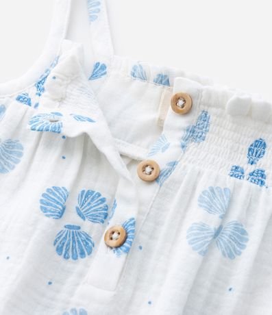 Enterito Infantil y Sombrero con Estampa de Caracolas - Talle 0 a 18 Meses 9