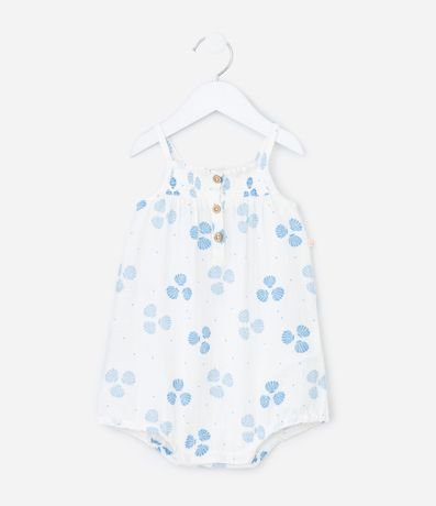 Enterito Infantil y Sombrero con Estampa de Caracolas - Talle 0 a 18 Meses 3