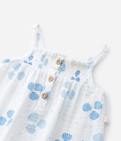 Enterito Infantil y Sombrero con Estampa de Caracolas - Talle 0 a 18 Meses 7