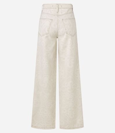 Pantalón Wide Leg en Sarga con Estampa Paisley y Pañuelo 8