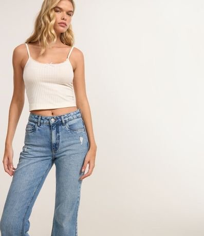 Pantalón Cropped Flare en Jeans 2