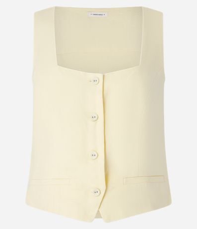 Blusa en Viscolino con Escote Cuadrado y Bretel Ancho 8