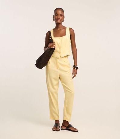 Blusa en Viscolino con Escote Cuadrado y Bretel Ancho 3