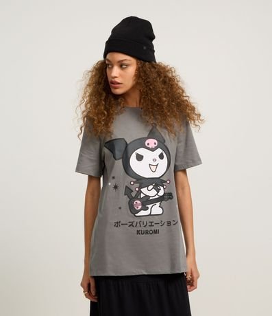 Remera T-shirt en Algodón con Estampa Kuromi