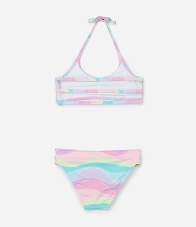 Bikini Infantil con Protección UV y Estampa Tie Dye - Talle 5 a 14 años 2