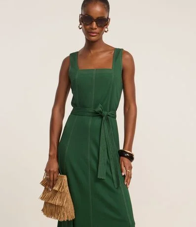 Vestido Evasê Largo en Orly con Costura Aparente 2