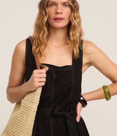 Vestido Evasê Largo en Orly con Costura Aparente 3