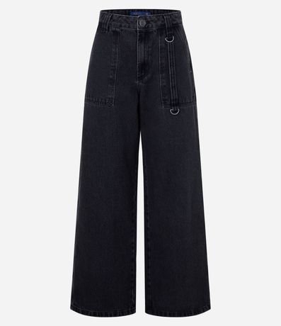 Pantalón Skater en Jeans con Bolsillo Carpintero