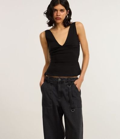 Pantalón Skater en Jeans con Bolsillo Carpintero 2