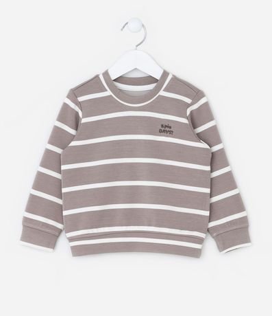 Buzo Infantil con Estampa de Rayas Hilo Teñido y Bordado - Talle 1 a 6 años